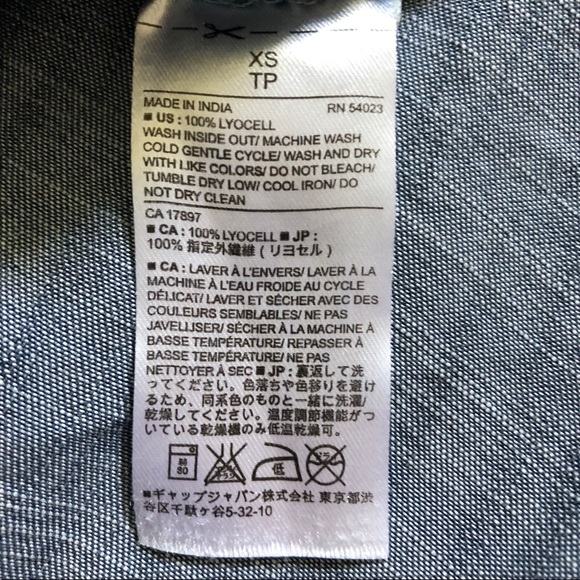 Banana Republic Denim Top Size XS - Picture 5 of 5